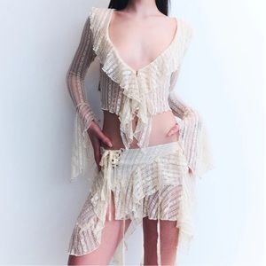 NWT Raga Malak BEIGE ZIDA SKIRT